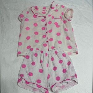 Sassy Shortcake Hot Pink Smiley Womens Pajama Set